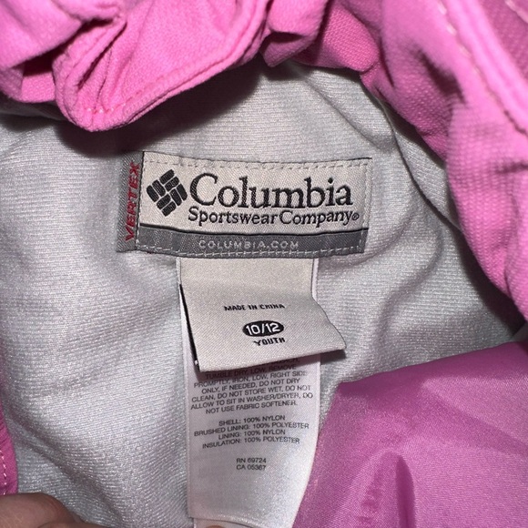Columbia Youth Snow Pants Pink 10/12 – Waterproof Insulated Winter Gear - Picture 6 of 8